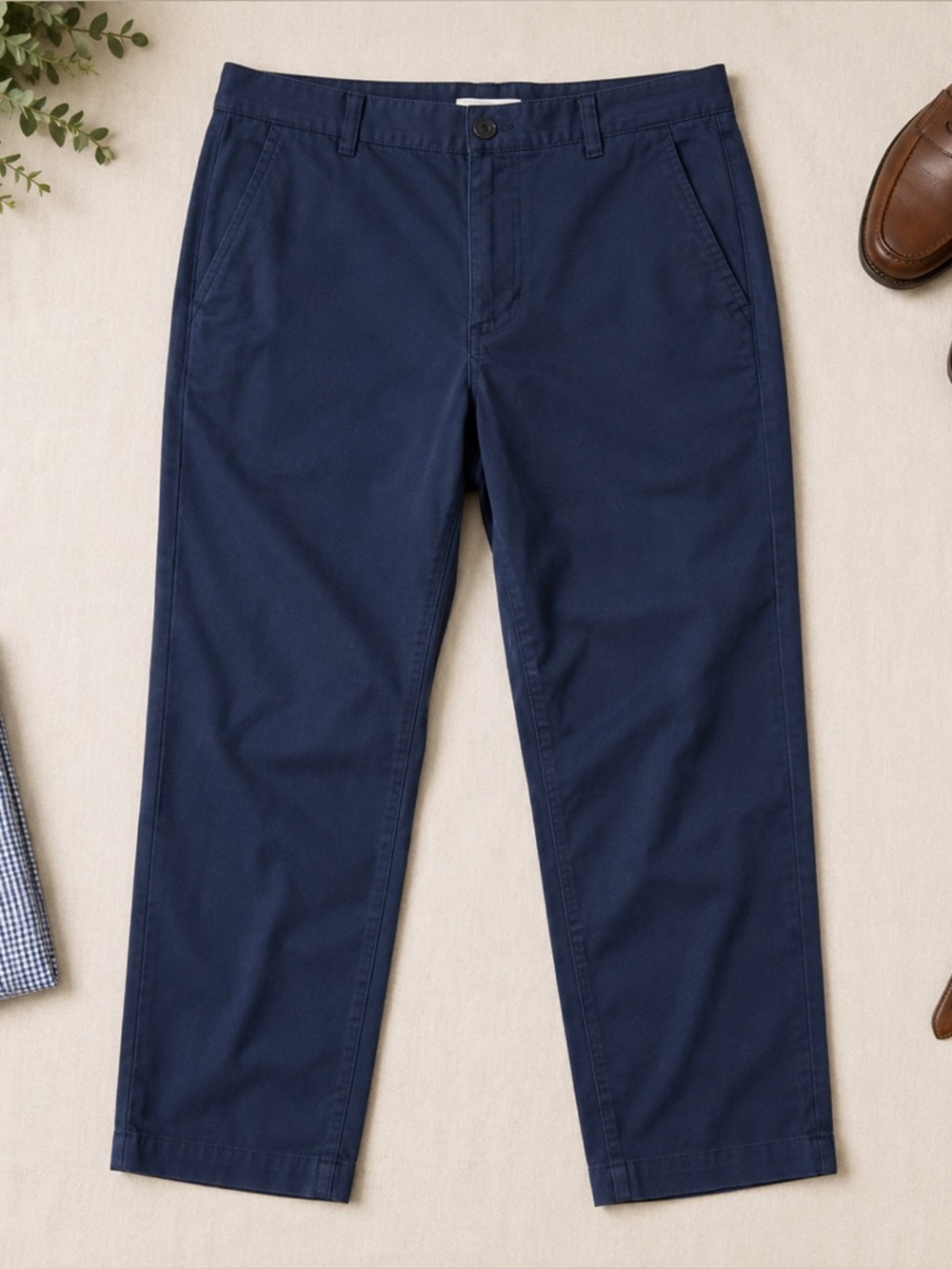 Abercrombie & Fitch Athletic Slim Chino Pants Mens 36x32 Navy Blue Tapered